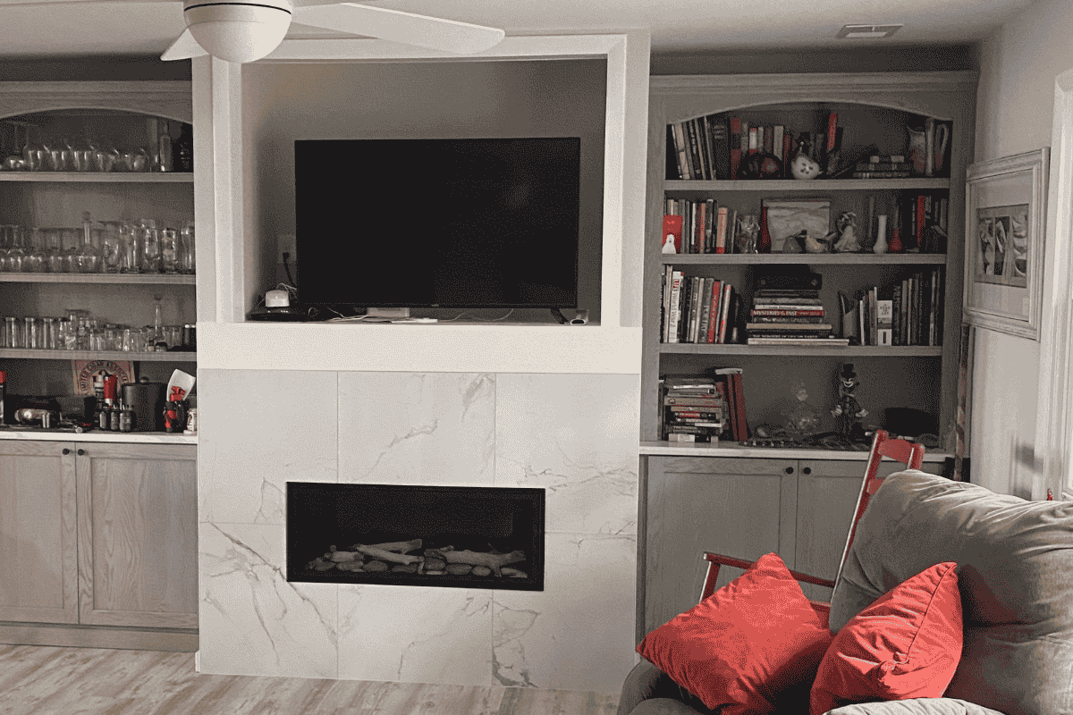 Entire home remodel of Currituck vacation rental with modern kitchen and open living space