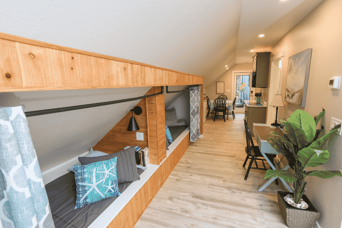 Attic Conversion designed and built by Island Contractors OBX for rental.