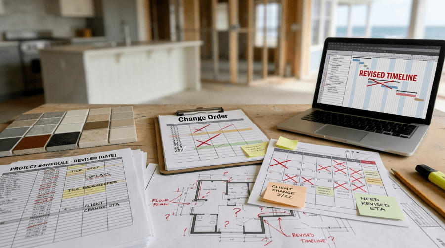 Change Orders and Delays often come from homeowner indecision or unclear scope.